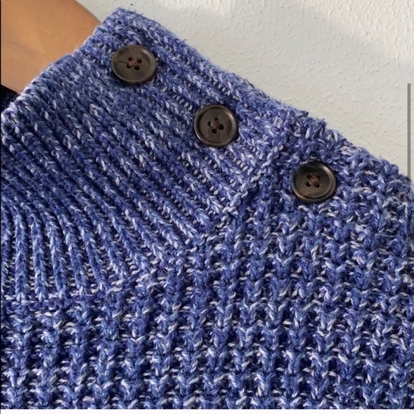 Gap Blue Chunky Turtleneck Knit Sweater - Picture 2 of 5